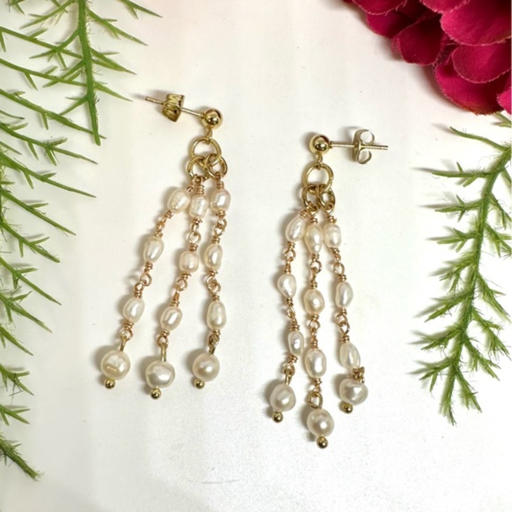 NEW⚜️Freshwater Pearl Chandelier Earrings